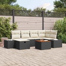 Set Divano da Giardino con cuscino 7 pcs Poly Rattan Arredamento relax vidaXL