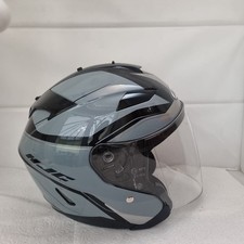 CASCO MOTO OPEN FACE HJC IS 33 II TAGLIA M grigio nero lucido visiera trasparente