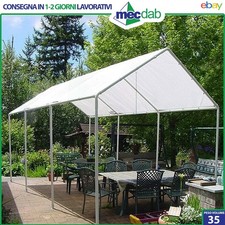 Gazebo Per Auto In Acciaio Parcheggio Auto e Moto Telo impermeabile 300x600xH270