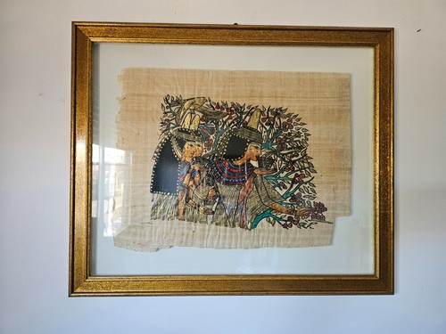 Papiro egizio firmato con - papiro,