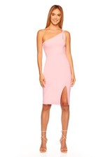 Abito Revolve Susana Monaco un braccio buco della serratura in ballerina rosa elasticizzato taglia L nuovo!