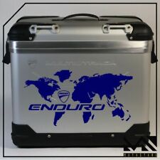 KIT Adesivi valigie alluminio Ducati Multistrada ENDURO planisfero colore BLU