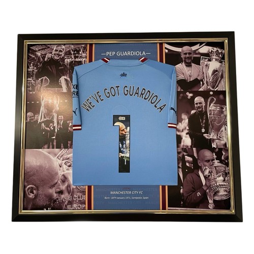 Maglia firmata pep guardiola - firmata,