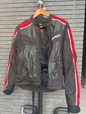 Giacca Moto DUCATI Maglia/Pelle Nero/Rosso