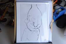 FOTO D'AUTENTICA D'EPOCA DEL PITTORE REMO BRINDISI DISEGNO CHINA