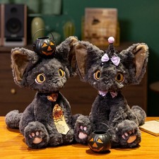 Peluche gatto nero Devon Rex