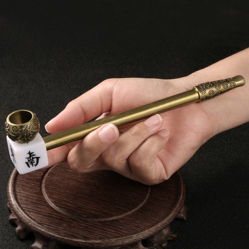 Statuina pipa mahjong ottone - pipa,
