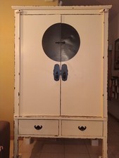 Armadio Maisons du Monde Shanghai a 2 ante e 2 cassetti bianco