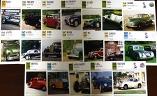 SCHEDE AUTO INGLESI DA COLLEZIONE ANNI 1940-50- AUTIN-JAGUAR -ECC...----370