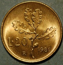Italy 20 Lire 1981 KM# 97
