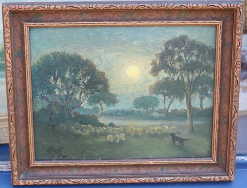 Quadro antico pecore in - -, un