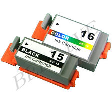 KIT 2 CARTUCCE BCI-15 NERO BCI-16 COLORE PER CANON i70  i80 PIXMA Ip90 BL