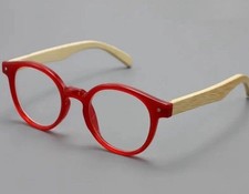 montatura Piccola occhiali da vista donna Rosso Aste Legno