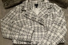 Giacca biker donna tweed NEW