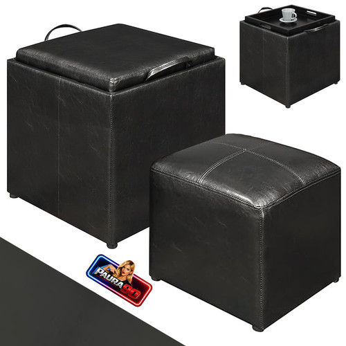 Set pouf poggiapiedi in - 2,