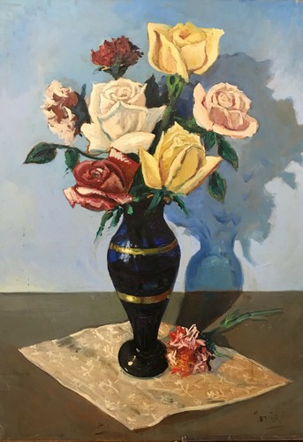 Ennio tortoli fiori dipinto - ennio,