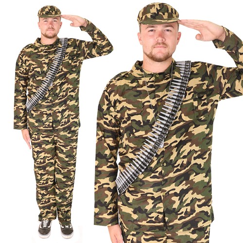 Costume uomo esercito mimetico - costume,