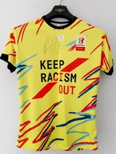 Maglia Bologna pre-gara Ndoye Coppa Italia "Keep Racism Out" Autografata