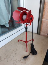 Lampada a faretto Rossa Vintage Regolabile Stile Fotografo Cinematografo