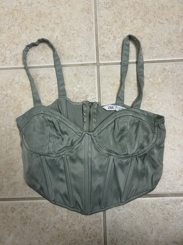 Top corsetto donna zara verde - donna,