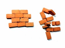 20 mattoni 25x12 mm spesso 6 mm 20 pz   terracotta  presepe  crib gia spegra