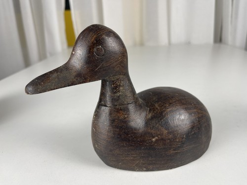 Statua legno anatra - statua,