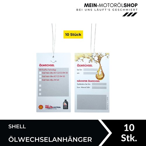 Shell oil change label - shell,