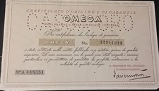 Omega Booklet with Certificate
