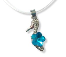 Collana Scarpa Strass Fiore