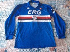 MAGLIA SHIRT VINTAGE FOOTBALL MATCH SAMPDORIA CALCIO KAPPA N°7 COPPA ITALIA '80
