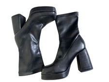Stivaletti neri platform tacco
