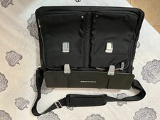 Piquadro Cartella Porta Computer Espandibile con Patta in Pelle e Tessuto -