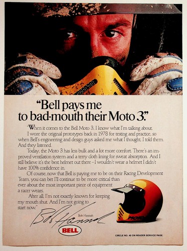Casco bell moto 1982 - moto, rivista