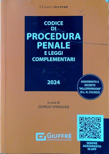 Codice procedura penale - codice, di