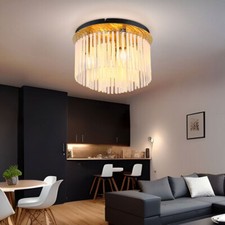 Plafoniera Lampada da Soggiorno Metallo Oro