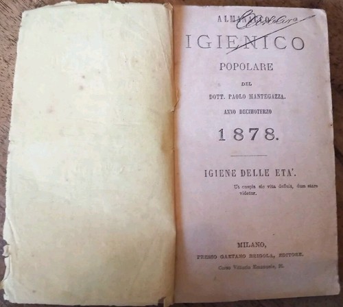 Libro igiene delle età - etÀ., 1878