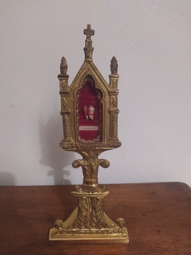 Reliquiario metallo dorato - in,