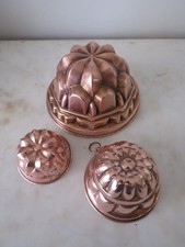 Antichi bellissimi stampi in rame diverse grandezze (leggi la descrizione)