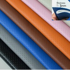 Materiale Tappezzeria Auto Cucire Pu Pelle Tessuto Spugna Traforata Trapuntato 50x138cm
