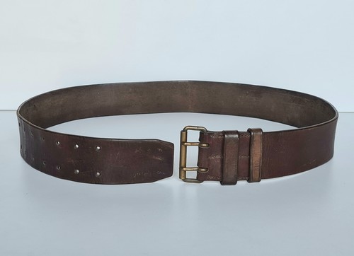 Cinturone cuoio ottone - e,
