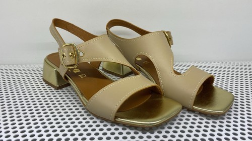 Sandali donna pelle beige oro - donna,