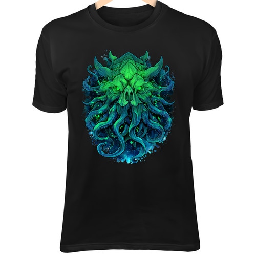 Camicia statua teschio - statua, kraken