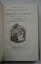 MURARI DALLA CORTE  Sonetti storici e filosofici… 1789