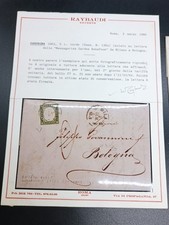 ASI Sardegna lettera delle Messageries Sardes Bonafous Con Certificato Raybaudi 