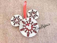 Palla di natale in legno glitter idea regalo