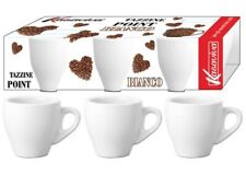 TAZZINE CAFFE' CERAMICA BIANCA SENZA PIATTINO KASAVIVA POINT BIANCHE SET X 3PZ