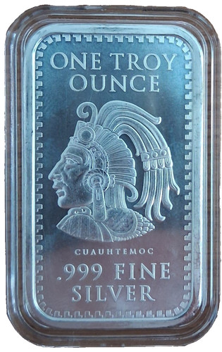 Lingotto argento oz - d'argento, 1