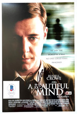 RUSSELL CROWE FIRMATO UNA BELLA MENTE POSTER FILM 12X18 FOTO GLADIATORE BASE