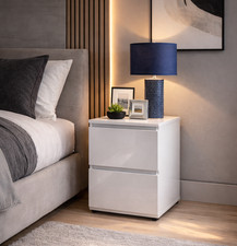 Comodino bianco lucido 2