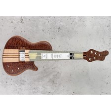 Mayones Cali 5 Fretless Mini 5A Mogano Trapuntato - Trans Naturale Opaco *NUOVO*
